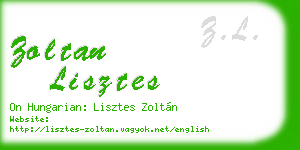 zoltan lisztes business card